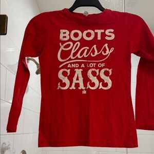 Red Kids Long Sleeve Shirt